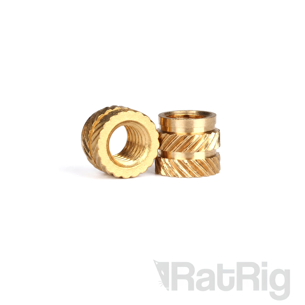 Brass Heat Insert - M2.5 x 4.0mm (L) x 4.6mm (OD)