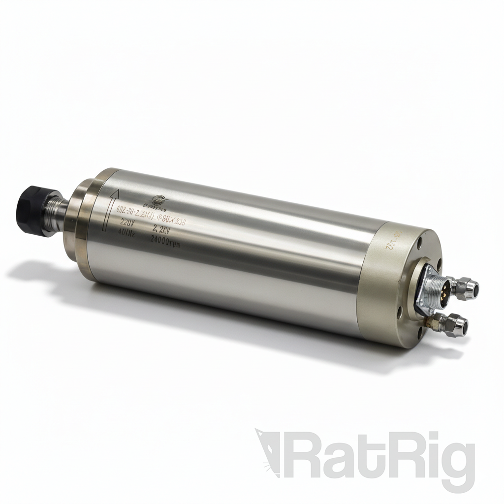 Spindle Kit - 80mm 2.2kw Spindle with Huanyang VFD & Collet Set - Water Cooled