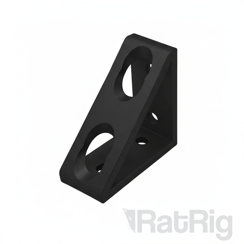 Bracket - Extruded 90º Corner for 40 series - 8040 Tall - Black