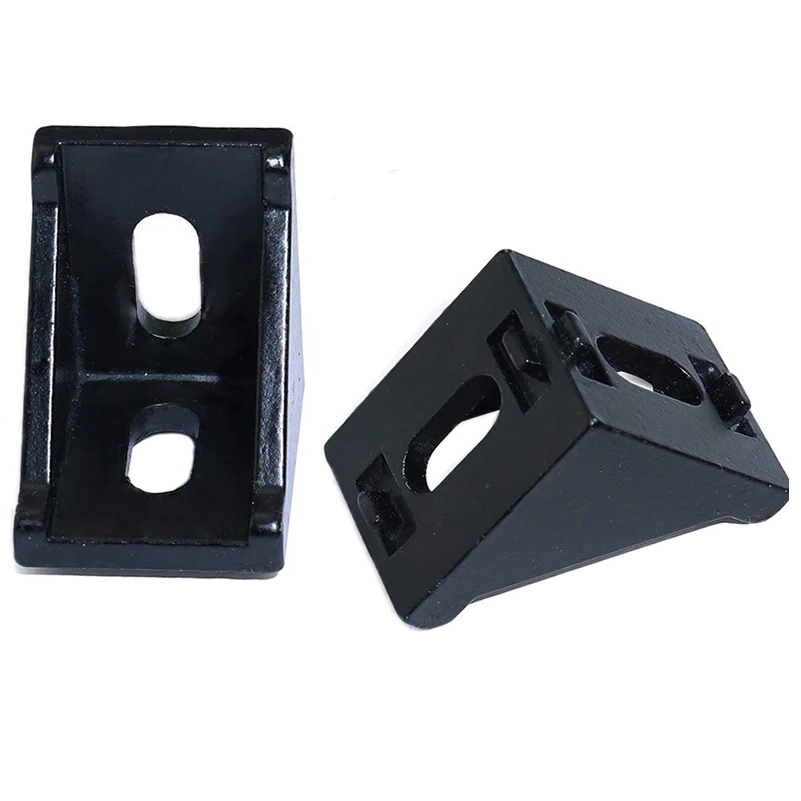 Bracket - Cast 90 Degree Corner for 3030 - 6 Slot - Black