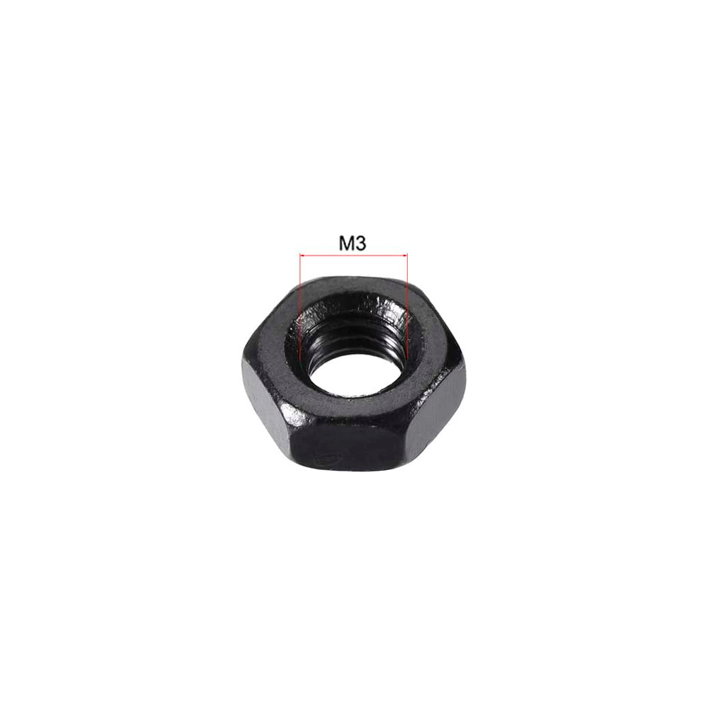 Hex Nut - M3 Black 12.9 Steel