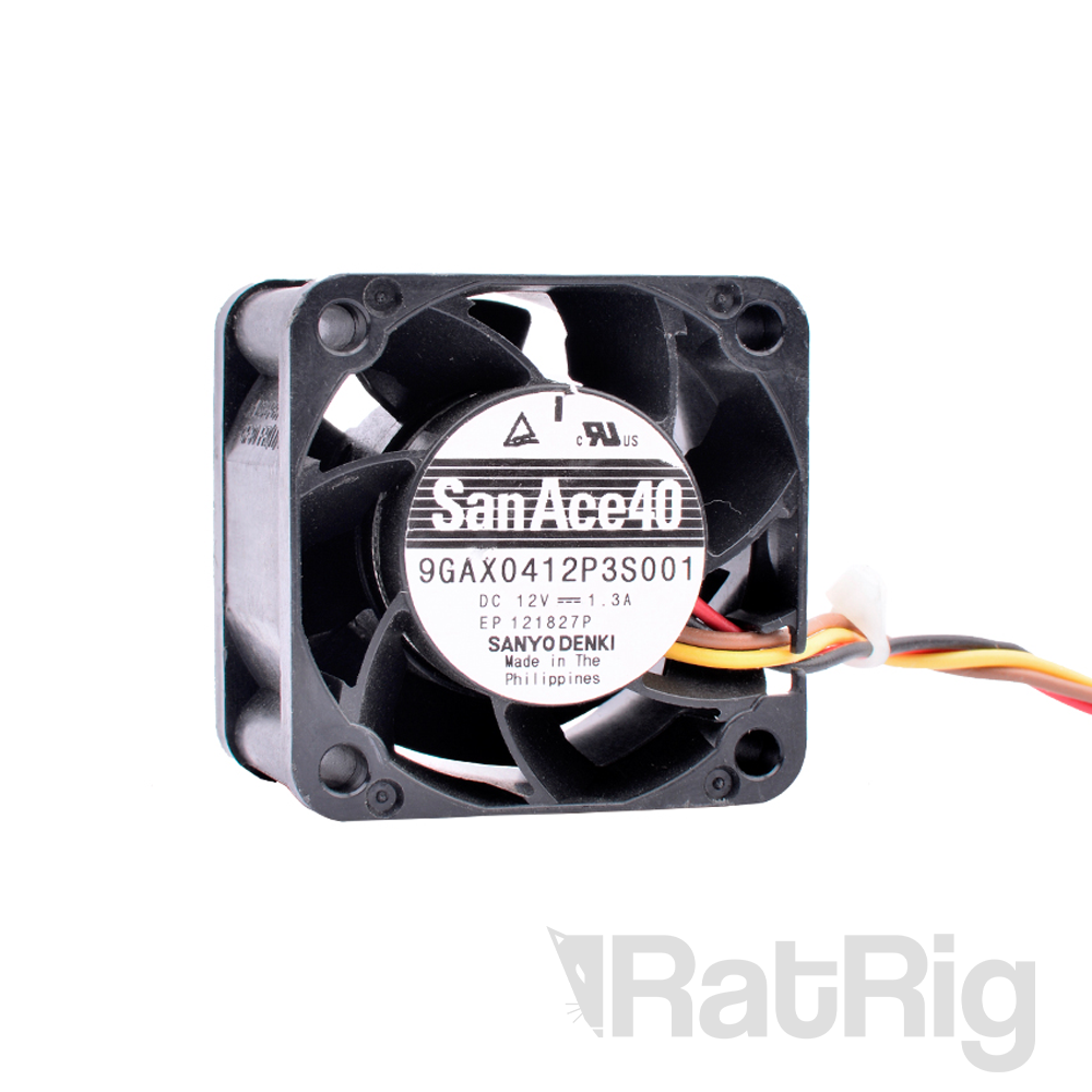 Fan - 4028 Axial - Sanyo Denki 9GAX0412P3S001 (12V 1.3A 25000RPM)