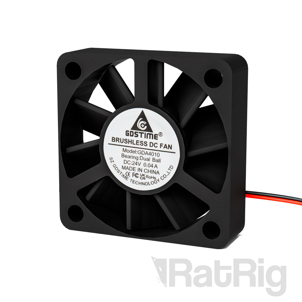Fan - 4010mm Axial Brushless 24V DC - 140mm Cable - GDSTime (Double Ball Bearing)
