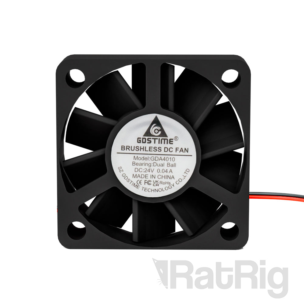 Fan - 4010mm Axial Brushless 24V DC - 140mm Cable - GDSTime (Double Ball Bearing)