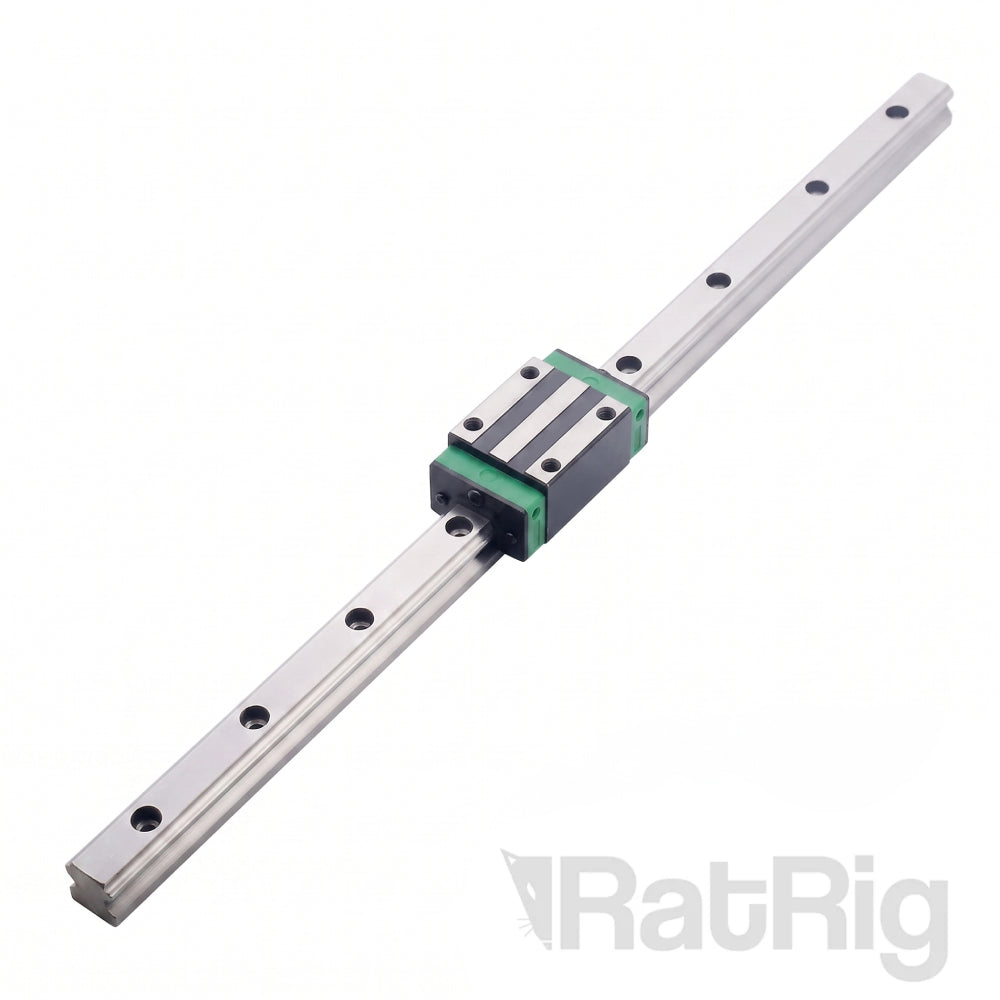 Linear Rail - HG15 + 1x LHGH15CA carriage (Multiple Sizes)