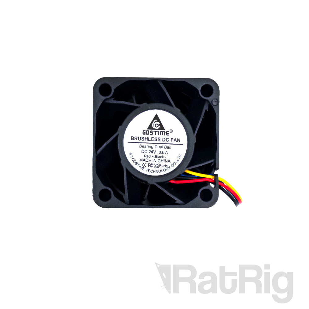 Fan - Rat Rig Custom 40mm x 28mm - Axial Brushless 24V DC - 100mm Cable
