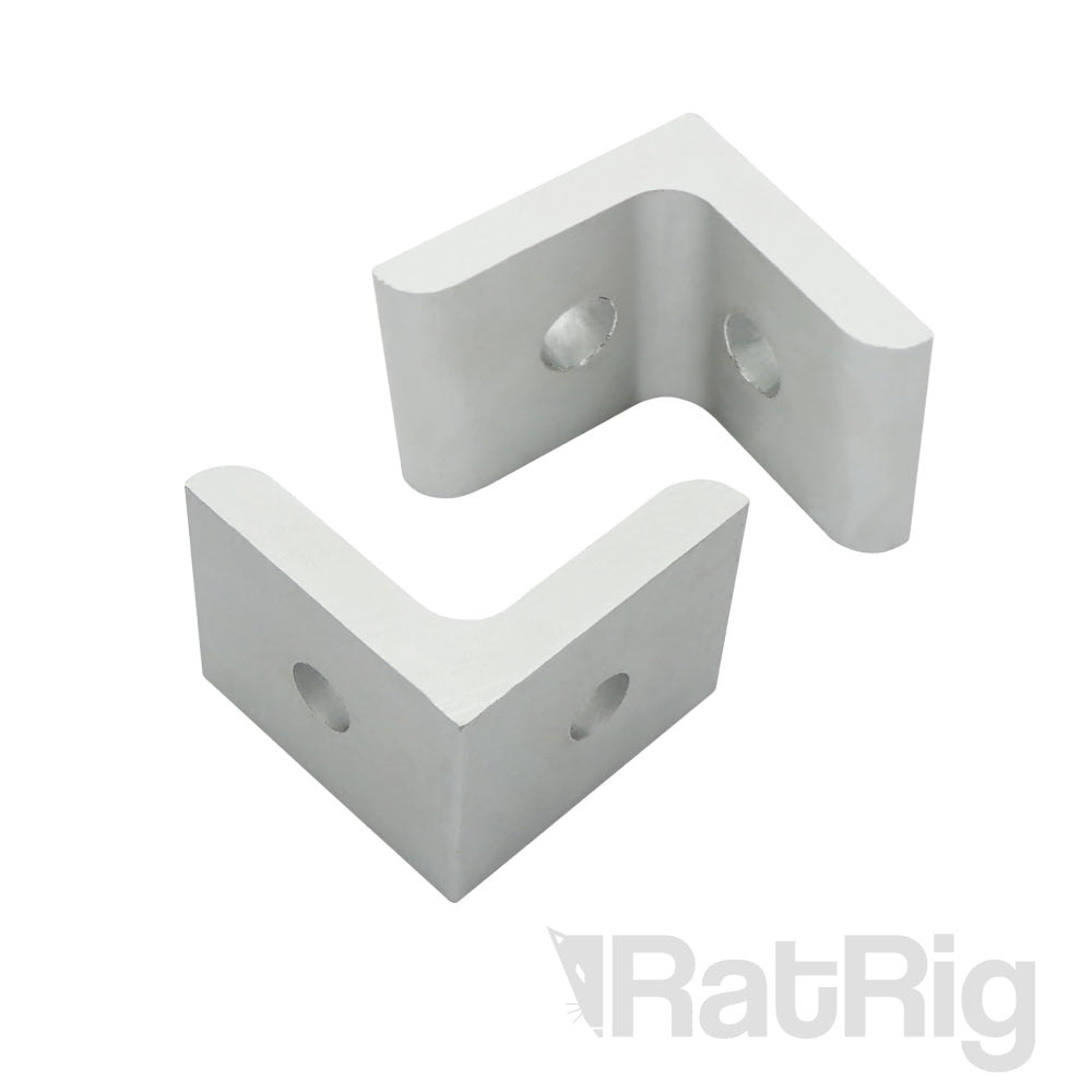 Bracket - Simple 90º Degree Corner for 40 series - Natural Anodized