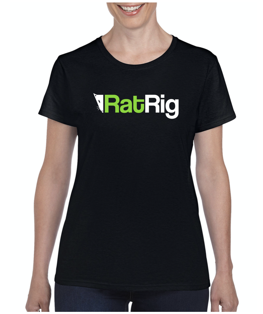 Black T-Shirt w/ Rat Rig Logo - Male Cut - Multiple Sizes