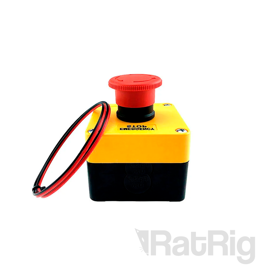 Emergency stop button with cable