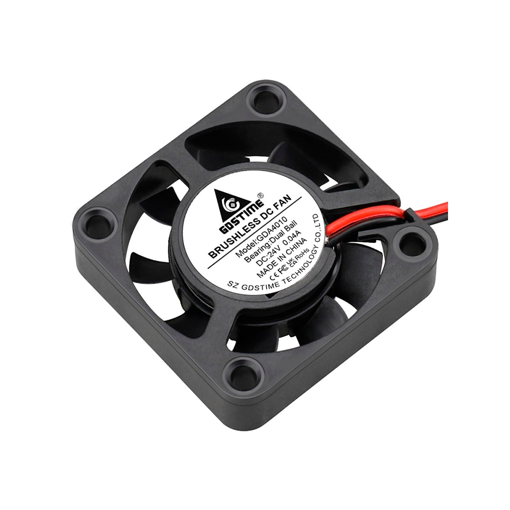 Fan - 40mm Axial Brushless 24V DC - 1500mm Cable - GDSTime High Quality (Double Ball Bearing)