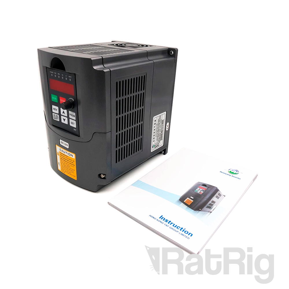 Spindle Kit G-Penny Bullet 80mm 2.2kw with VFD & ER20 Collet set - Water Cooled (Huanyang VFD) - Europe