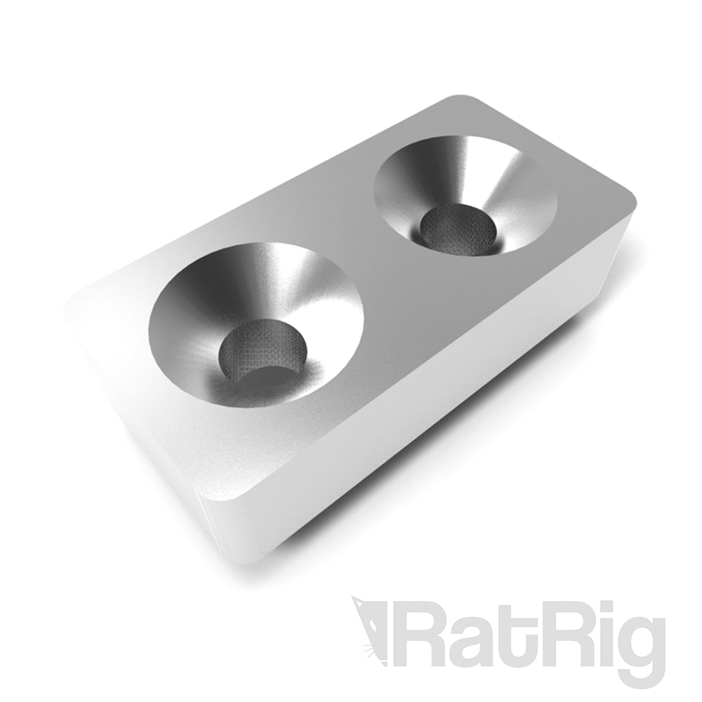 Magnet - 20 x 10 x 5mm - Two hole (M3 Countersink screws)