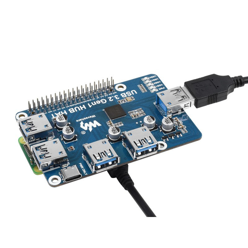 Waveshare USB 3.2 Gen1 HUB HAT for Raspberry Pi