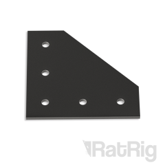 Joining Plate for 3030 - 90 Degree - Black Anodized